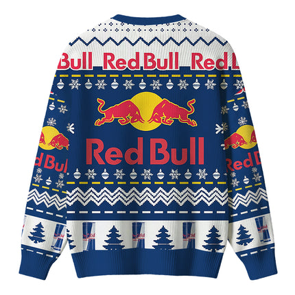 Uglysweatershops Blue Drink Christmas Ugly Sweater