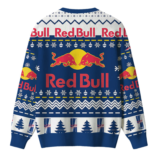 Uglysweatershops Blue Drink Christmas Ugly Sweater