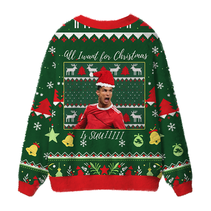 Uglysweatershops The Boys Funny Fuzzy Ugly Cardigan Sweatshirt