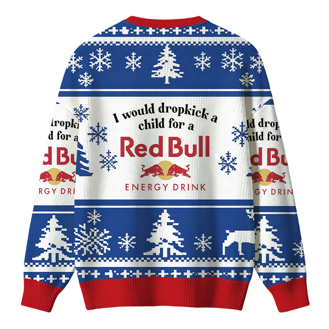Uglysweatershops I Would Dropkcik A Child Blue Christmas Ugly Sweater