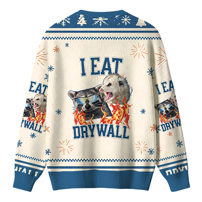 Uglysweatershops I Eat Drywall Christmas Ugly Sweater