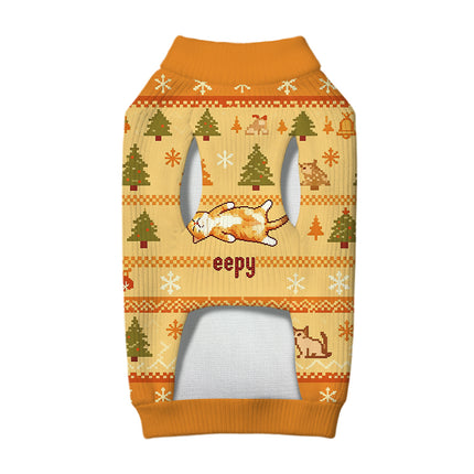 Uglysweatershops Silly Sleepy Cat Meme Dog & Cat Pet Sweater