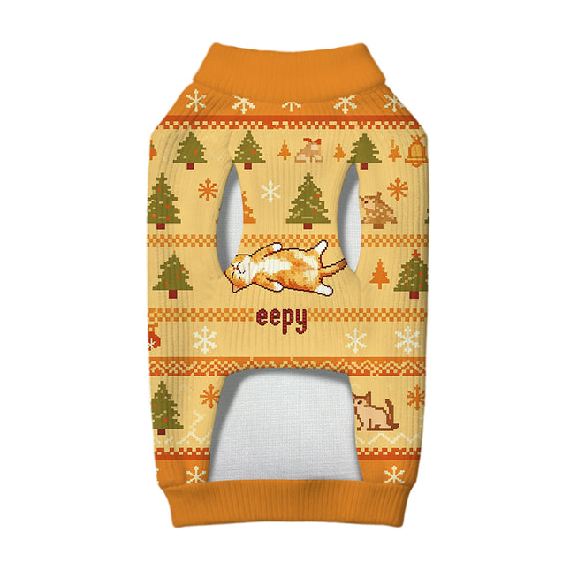 Uglysweatershops Silly Sleepy Cat Meme Dog & Cat Pet Sweater