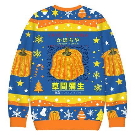 Uglysweatershops Art Pumpkin TOKYO 1900 Christmas Ugly Sweatshirt