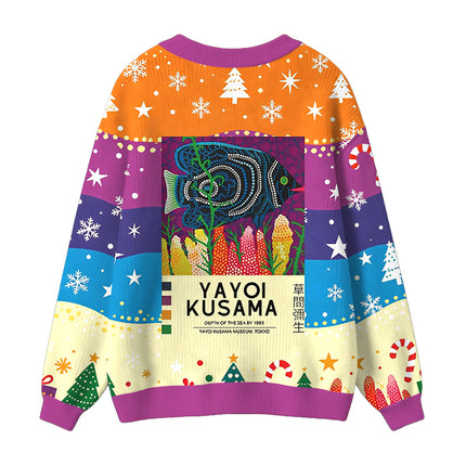 Uglysweatershops Tropical Fish Ugly Cardigan Sweater