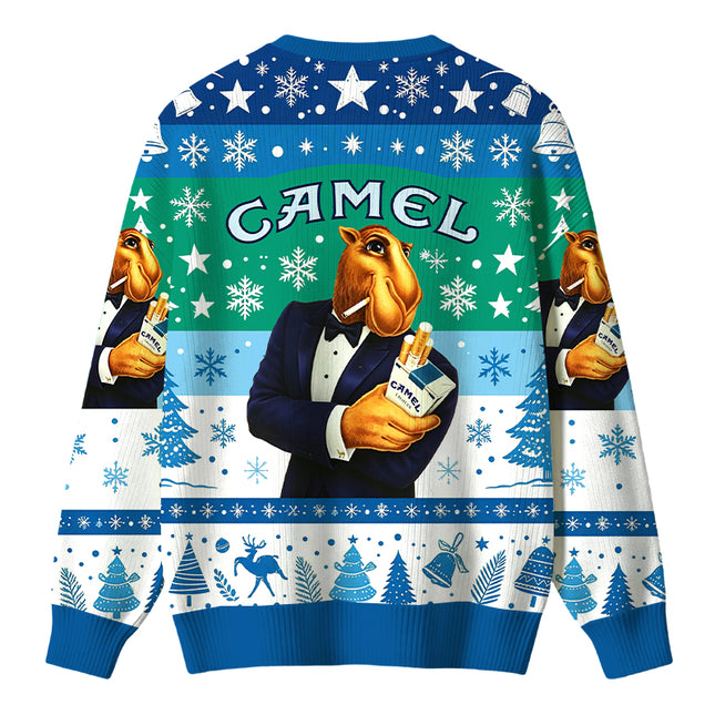 Uglysweatershops Retro Tobacco Smoking Christmas Ugly Sweater