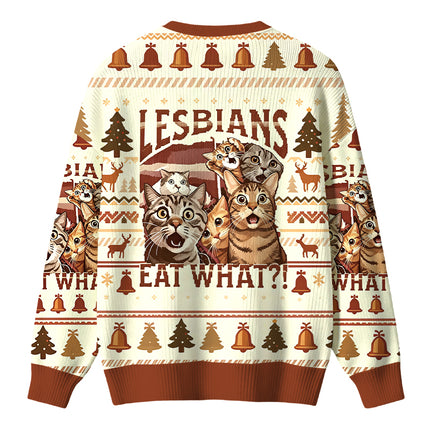 Uglysweatershops Lesbians Eat What Funny Christmas Ugly Sweater