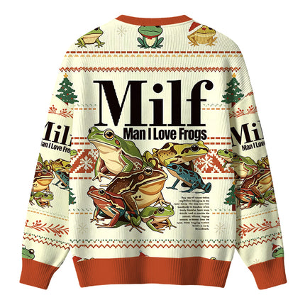 Uglysweatershops Man I Love Frogs Meme Christmas Ugly Sweater