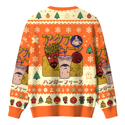 Uglysweatershops Hunger Force Japanese Retro Christmas Ugly Sweater