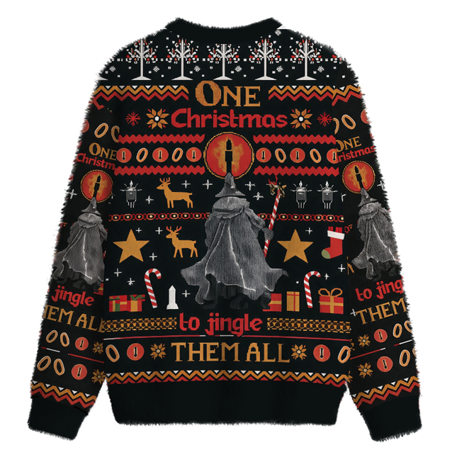 Uglysweatershops One Fuzzy Christmas Ugly Sweatshirt