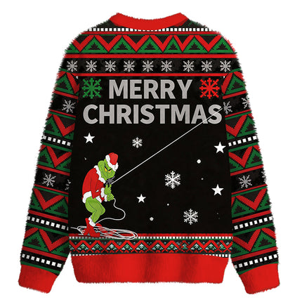 Uglysweatershops Stole Funny Fuzzy Christmas Ugly Sweatshirt