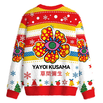 Uglysweatershops Sunflower Fuzzy Christmas Ugly Sweatshirt