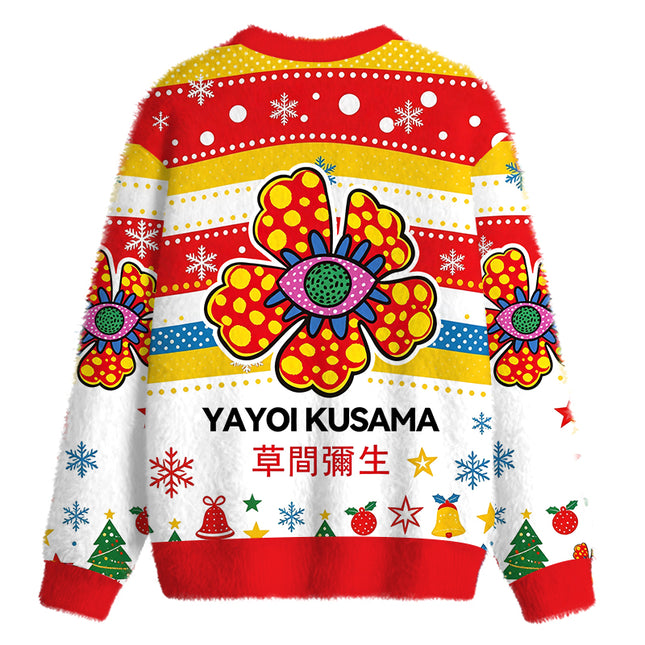 Uglysweatershops Sunflower Fuzzy Christmas Ugly Sweatshirt