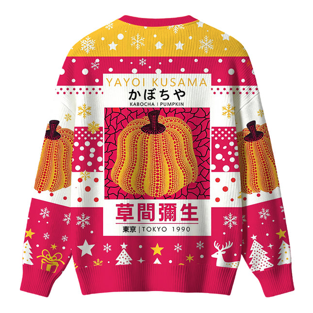 Uglysweatershops Art Golden Pumpkin Christmas Ugly Sweater