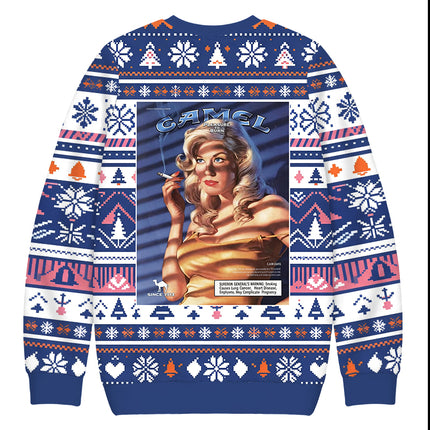 Uglysweatershops Vintage Women Smoking Christmas Ugly Sweatshirt