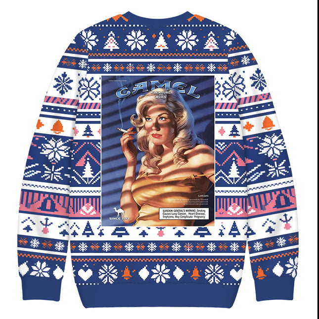 Uglysweatershops Vintage Women Smoking Christmas Ugly Sweatshirt