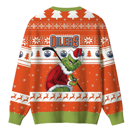 Uglysweatershops Oilers Christmas Ugly Sweater