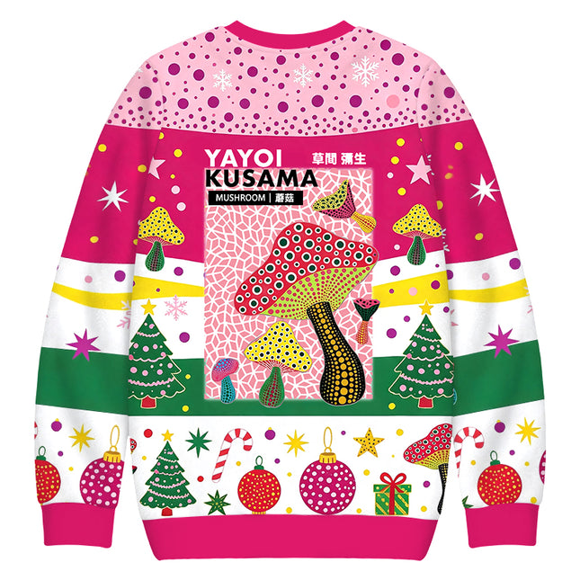 Uglysweatershops Art Mushroom Vintage Christmas Ugly Sweatshirt