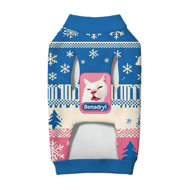 Uglysweatershops Drowsy Meme Cat Dog & Cat Pet Sweater