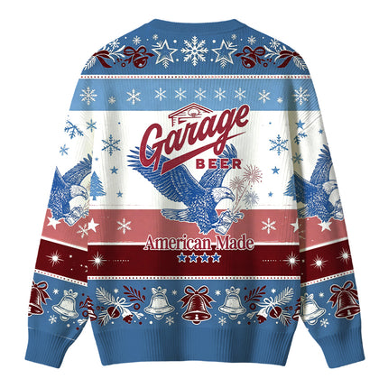 Uglysweatershops Blue Eagle Christmas Ugly Sweater