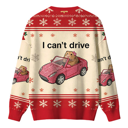 Uglysweatershops I Can't Drive Funny Hamster Meme Christmas Ugly Sweater