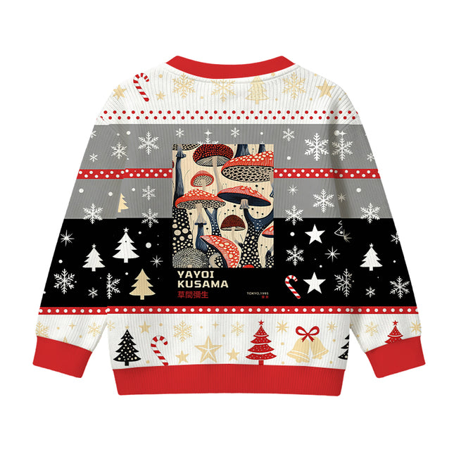 Uglysweatershops Art Dancing Mushroom Kids Ugly Sweater