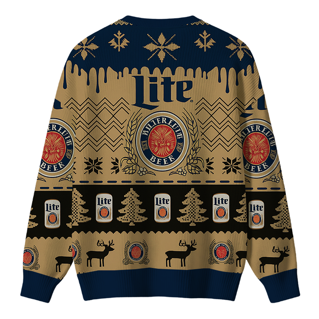 Uglysweatershops Brown Lite Christmas Ugly Sweater