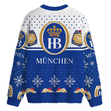 Uglysweatershops HB Vintage Fuzzy Christmas Ugly Sweatshirt