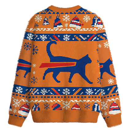 Uglysweatershops Bills Funny Meme Fuzzy Christmas Ugly Sweatshirt