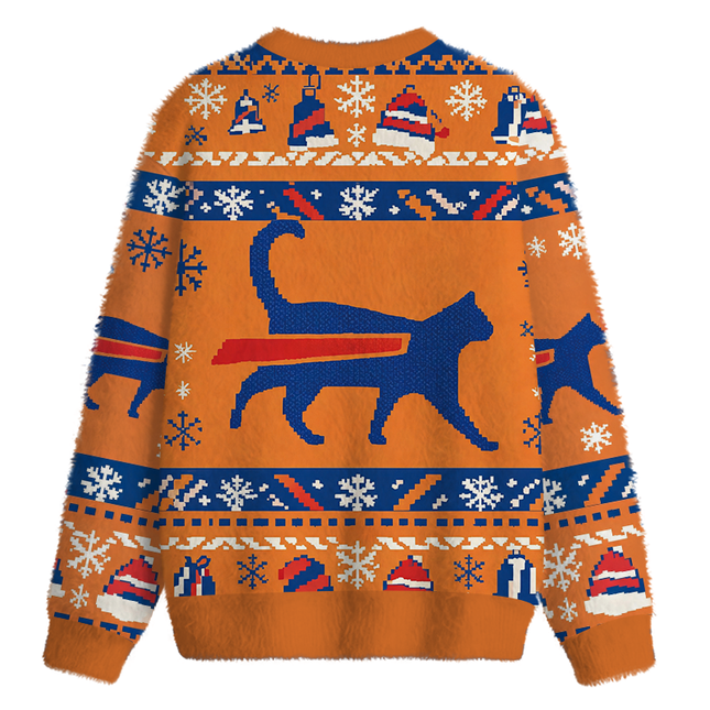 Uglysweatershops Bills Funny Meme Fuzzy Christmas Ugly Sweatshirt