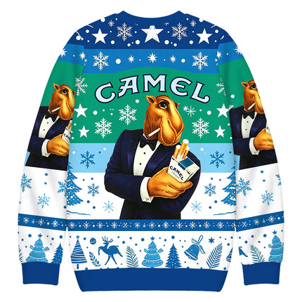 Uglysweatershops Retro Tobacco Smoking Christmas Ugly Sweatshirt