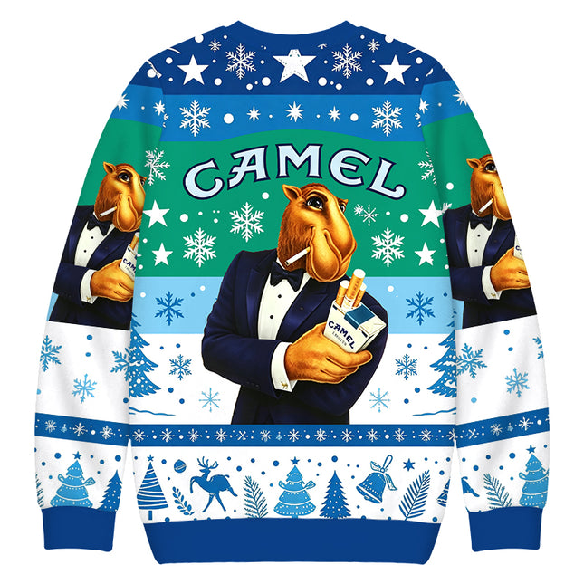 Uglysweatershops Retro Tobacco Smoking Christmas Ugly Sweatshirt