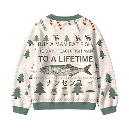 Uglysweatershops Funny To A Lifetime Kids Ugly Cardigan Sweater
