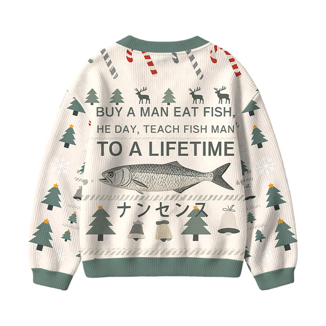 Uglysweatershops Funny To A Lifetime Kids Ugly Cardigan Sweater