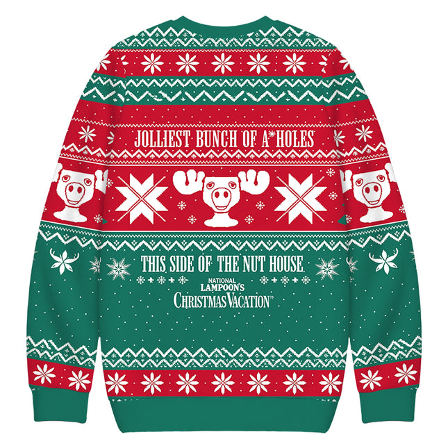 Uglysweatershops Vintage Moose Christmas Ugly Sweatshirt