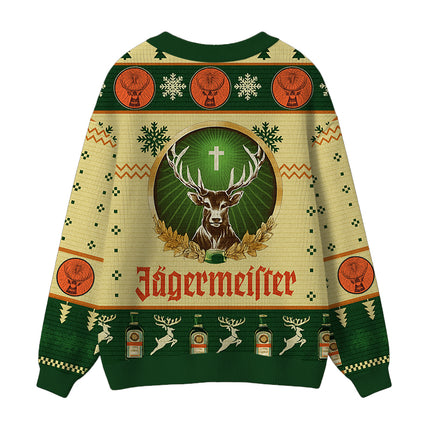 Uglysweatershops Yellow Beer Ugly Cardigan Sweater