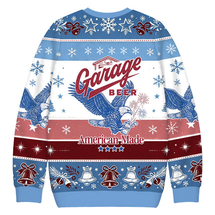 Uglysweatershops Blue Eagle Christmas Ugly Sweatshirt