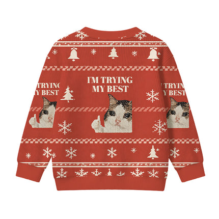 Uglysweatershops I'm Trying My Best Kids Ugly Sweater