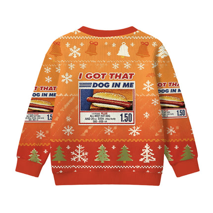 Uglysweatershops I Got That Dog In Me Kids Ugly Sweater