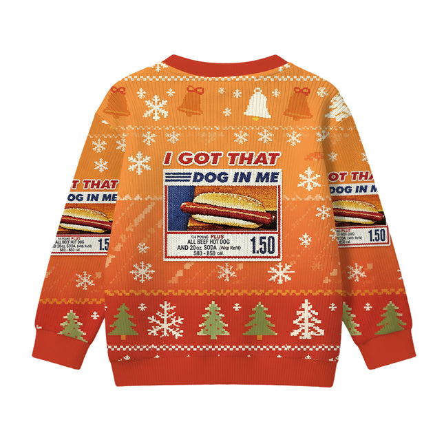Uglysweatershops I Got That Dog In Me Kids Ugly Sweater