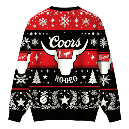 Uglysweatershops West Cow Skull Christmas Ugly Sweater
