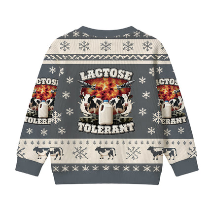 Uglysweatershops Lactose Tolerant Funny Meme Kids Ugly Sweater