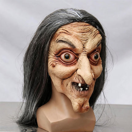 Uglysweatershops Halloween Terrifying Long-haired Witch Hood