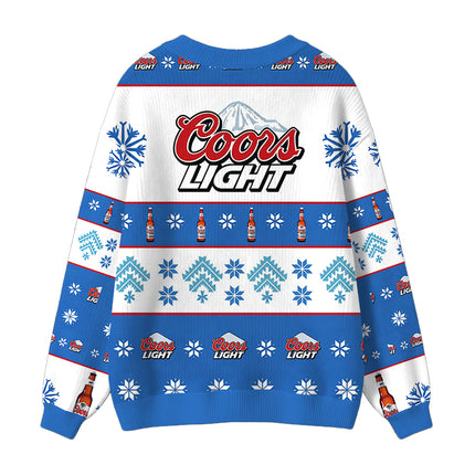 Uglysweatershops Blue Light Ugly Cardigan Sweater