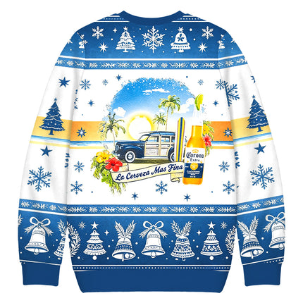 Uglysweatershops Beach Surf Christmas Ugly Sweatshirt