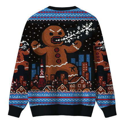 Uglysweatershops Gingerbread Monster Christmas Ugly Sweater