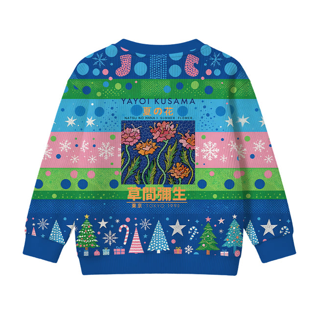 Uglysweatershops Summer Flowers Vintage Kids Ugly Sweater