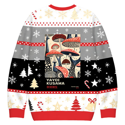 Uglysweatershops Art Dancing Mushroom Christmas Ugly Sweatshirt