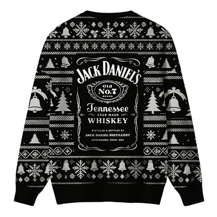 Uglysweatershops Vintage Distillery Label Aesthetic Christmas Ugly Sweater