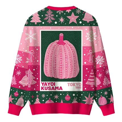 Uglysweatershops Art Pink Pumpkin Christmas Ugly Sweater